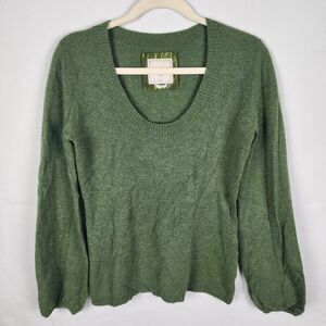 Old Navy Women’s 100% Cashmere Scoop Neck Sweater Vintage Y2K Bell Sleeve Medium
